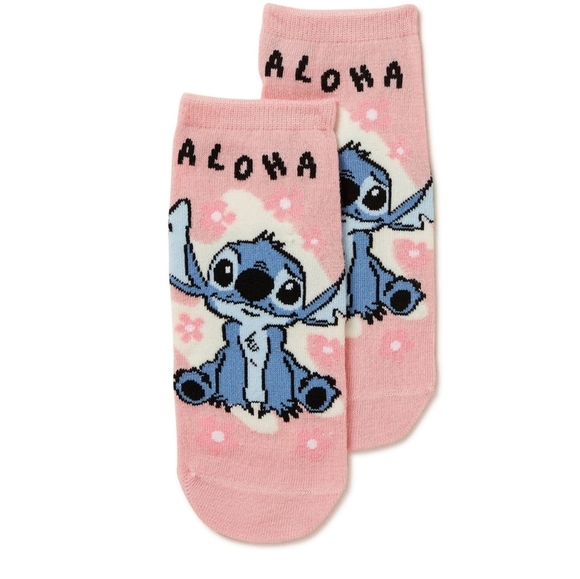 Disney Lilo and Stitch Women's No Show Socks shoe size 4-10 - Picture 1 of 4